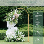 6.6FT Metal Wedding Arch Backdrop Stand for Parties, alternate view 3