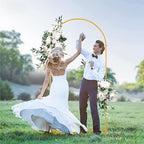 6.6FT Metal Wedding Arch Backdrop Stand for Party Balloon Arch Stand, alternate view 2