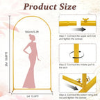 6.6FT Metal Wedding Arch Backdrop Stand for Party Balloon Arch Stand, alternate view 3