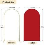 6.6FT Red Spandex Arch Backdrop Cover (No Stand) in 6.6FT in Red, alternate view 3