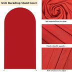 6.6FT Red Spandex Arch Backdrop Cover (No Stand) in 6.6FT in Red, alternate view 4