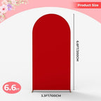 6.6Ft Red Wedding Arch Backdrop Cover for Party Ceremony Deco in 6.6 FT in Red, alternate view 4
