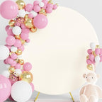 6.6FT Round Backdrop Cover Ivory Round Arch Covers Backdrop