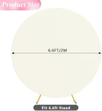 6.6FT Round Backdrop Cover Ivory Round Arch Covers Backdrop, alternate view 2