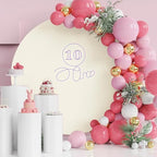 6.6FT Round Backdrop Cover Ivory Round Arch Covers Backdrop, alternate view 4