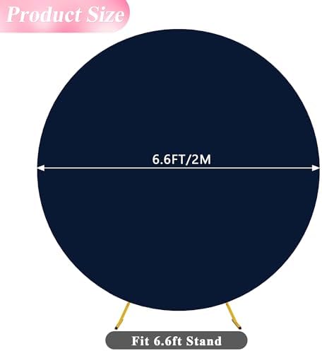 6.6FT Round Backdrop Cover Navy Bue Round Arch Covers Backdrop, alternate view 2