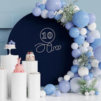6.6FT Round Backdrop Cover Navy Bue Round Arch Covers Backdrop, alternate view 4