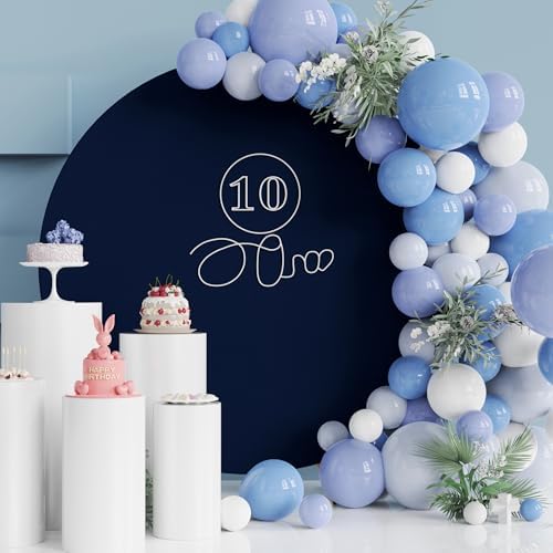 6.6FT Round Backdrop Cover Navy Bue Round Arch Covers Backdrop, alternate view 4