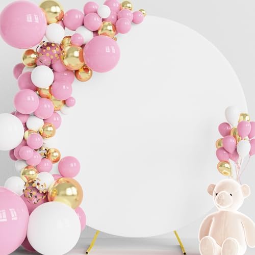 6.6FT Round Backdrop Cover White Round Arch Covers Backdrop