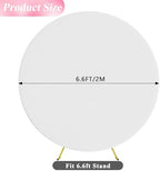 6.6FT Round Backdrop Cover White Round Arch Covers Backdrop, alternate view 2