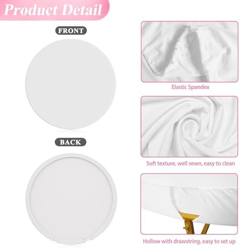 6.6FT Round Backdrop Cover White Round Arch Covers Backdrop, alternate view 3