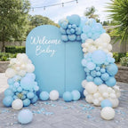 6.6FT Round Top Spandex Arch Cover - Elastic Wedding Arch Stand & Backdrop Cover for Baby Shower, Birthday, alternate view 4