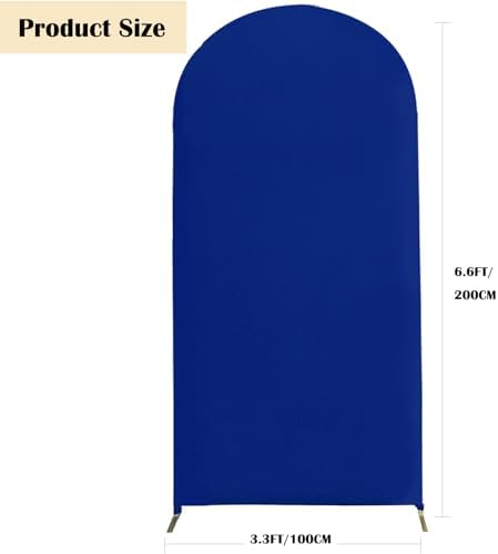 6.6FT Royal Blue Spandex Arch Backdrop Cover(No Stand) in 6.6FT in Royal Blue, alternate view 3