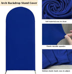 6.6FT Royal Blue Spandex Arch Backdrop Cover(No Stand) in 6.6FT in Royal Blue, alternate view 4