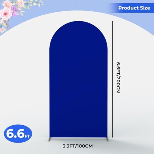 6.6Ft Royal Blue Wedding Arch Backdrop Cover for Party Deco in 6.6 FT in Royal Blue, alternate view 6