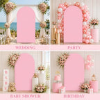 6.6FT Spandex Wedding Arch Cover(Pink) in 6.6FT in Pink, alternate view 6