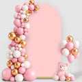 6.6FT Wedding Arch Backdrop Cover, Pink Spandex Arch Stand Cover