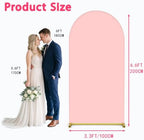 6.6FT Wedding Arch Backdrop Cover, Pink Spandex Arch Stand Cover, alternate view 2