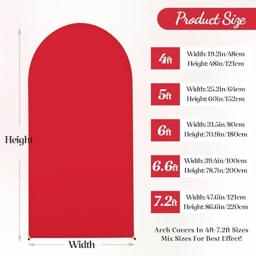 6.6FT Wedding Arch Backdrop Cover, Stretchy Arch Covers Round Top Chiara Backdrop Cover for Wedding Birthday, alternate view