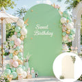 6.6FT Wedding Arch Backdrop Cover, Stretchy Arch Covers Round Top Chiara Backdrop Cover for Boho Wedding