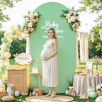 6.6FT Wedding Arch Backdrop Cover, Stretchy Arch Covers Round Top Chiara Backdrop Cover for Boho Wedding, alternate view 3