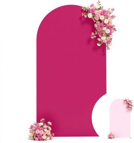 6.6FT Wedding Arch Backdrop Cover, Stretchy Arch Covers Round Top Chiara Backdrop Cover for Wedding Birthday