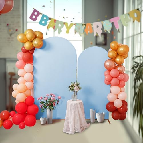 6.6FT Wedding Arch Cover, Bluemist Arch Backdrop Cover Stretchy Spandex Backdrop Stand Covers for Birthday Party, alternate
