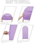 6.6FT Wedding Arch Cover, Lavender Arch Backdrop Cover Stretchy Spandex Backdrop Stand Covers for Birthday Party, alternate