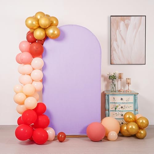 6.6FT Wedding Arch Cover, Lavender Arch Backdrop Cover Stretchy Spandex Backdrop Stand Covers for Birthday Party, alternate
