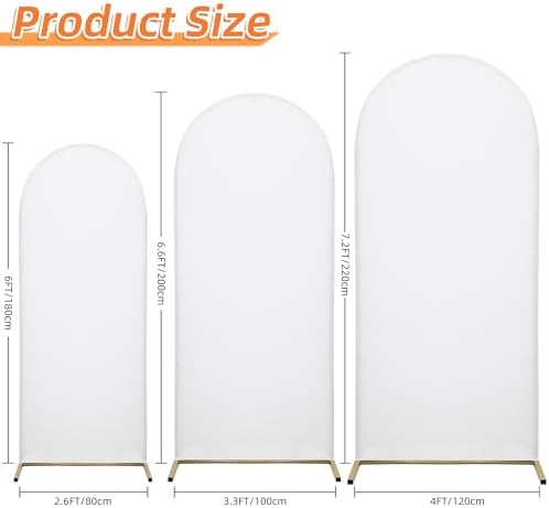 6.6FT Wedding Arch Cover - Stretchy Spandex Fabric Backdrop for Arch Stand, alternate view 2
