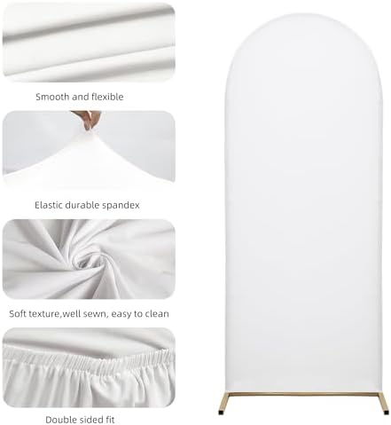 6.6FT Wedding Arch Cover - Stretchy Spandex Fabric Backdrop for Arch Stand, alternate view 5