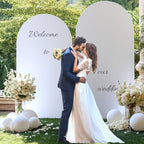 6.6FT White Arch Backdrop Cover, Spandex Fitted Wedding Arch Stand Covers Round Top Chiara Backdrop Cover for, alternate view