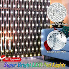 6.6ft x 6.6ft Christmas Net Lights, 160LED Gazebo Mesh Lights Outdoor 8 Modes Timer, Waterproof Connectable, alternate view 4