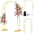 6.6FTx3.5FT Arch Backdrop Stand, Gold Metal Halloween Archway