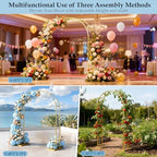 6.6FTx3.5FT Arch Backdrop Stand, Gold Metal Halloween Archway, alternate view 4