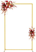 6.6FTx4FT Gold Wedding Arch Backdrop Stand Square Metal