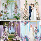 6.6FTx4FT Gold Wedding Arch Backdrop Stand Square Metal, alternate view 6