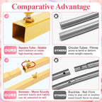 6.6FTx5.2FT Gold Wedding Arch Backdrop Stand Square Metal, alternate view 4