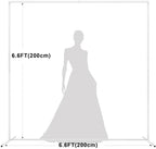 6.6FTx6.6FT White Wedding Arch Backdrop Stand Square Metal, alternate view 3