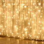 6.6x6.6 Ft Curtain Lights, Warm White Christmad Fairy Wall Decoration in 6.6x6.6 Ft, alternate view 4
