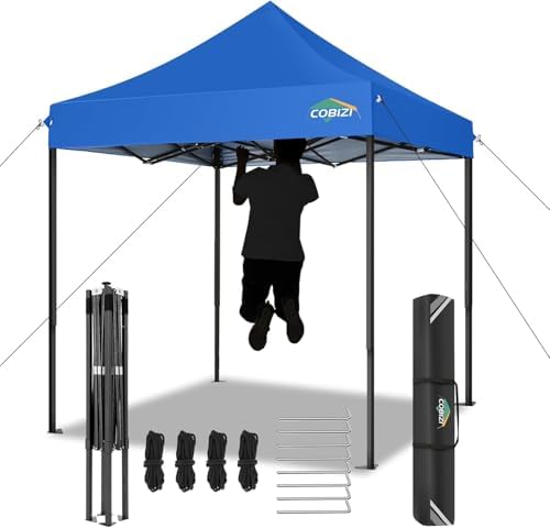 6.6x6.6 Heavy Duty Pop Up Canopy Tent, Commercial Easy Up Canopy