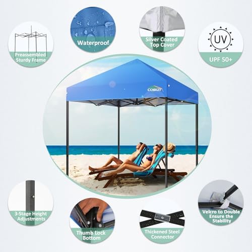 6.6x6.6 Heavy Duty Pop Up Canopy Tent, Commercial Easy Up Canopy, alternate view 4