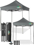 6.6x6.6 Pop Up Canopy Tent No Sidewalls, Heavy Duty Canopy, Gray in Gray