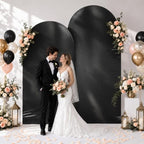 6 & 7.2 Black Shimmer Arch Backdrop Cover Shiny Birthday Party Arch Covers, alternate view 2