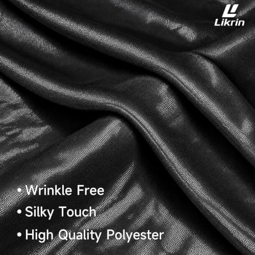 6 & 7.2 Black Shimmer Arch Backdrop Cover Shiny Birthday Party Arch Covers, alternate view 4
