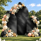 6 & 7.2 Black Shimmer Arch Backdrop Cover Shiny Birthday Party Arch Covers, alternate view 7