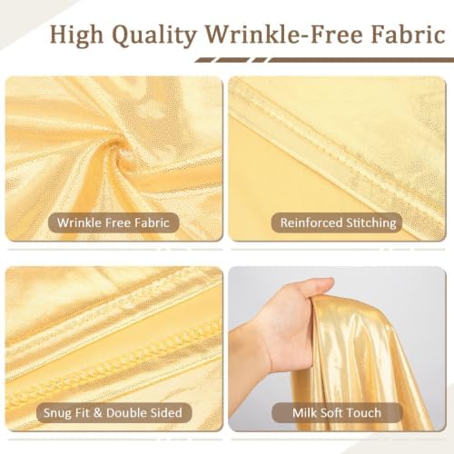 6 & 7.2ft Gold Shimmer Arch Backdrop Cover Shiny Birthday Party Arch Covers, alternate view 6