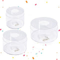 6 8 10 Inch 3-Pack Clear Round Acrylic Cake Stand for Party in Clear