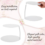 6''+8'' White Floating Cake Stand 2 Tier Metal Wedding Cake Stand in 6''+8'' in White, alternate view 5
