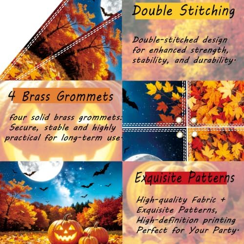 6×8ft Halloween Backdrops for Wall, Fall Birthday Backdrop for Photography in 6×8 Ft in Halloween, alternate view 4